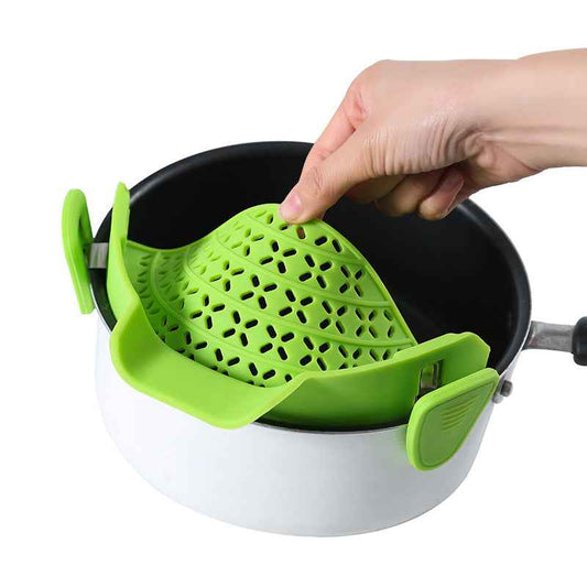 Silicone Clip-On Pot Strainer – Side Drain Stopper