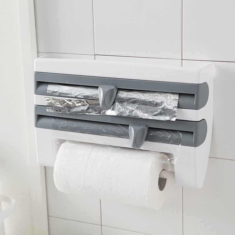 4-in-1 Kitchen Roll, Foil & Wrap Dispenser - Nestek product image
