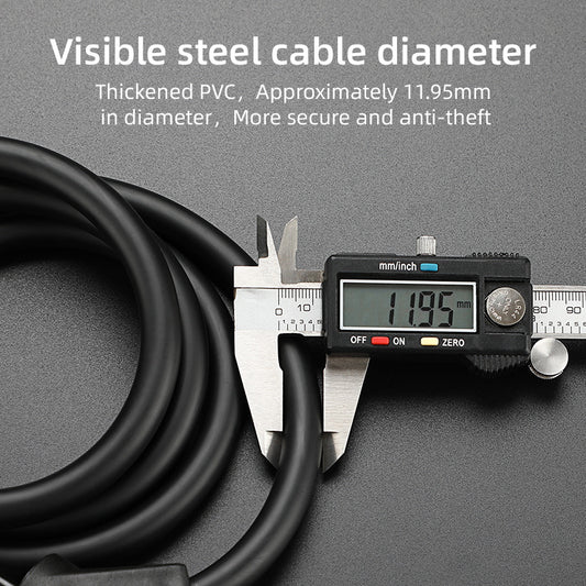 4-digit bicycle cable lock with light product image 2