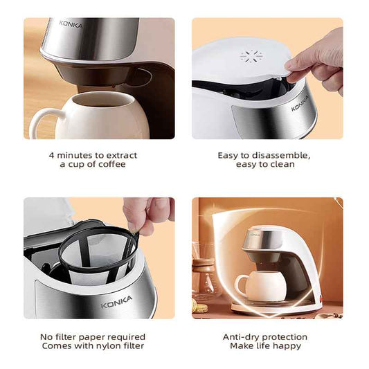 Compact Automatic Coffee Maker – Home & Office Brew Machine