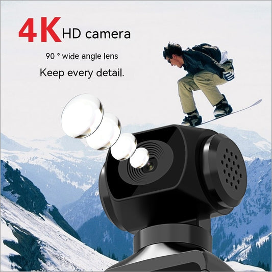 Rotating pocket action camera side view