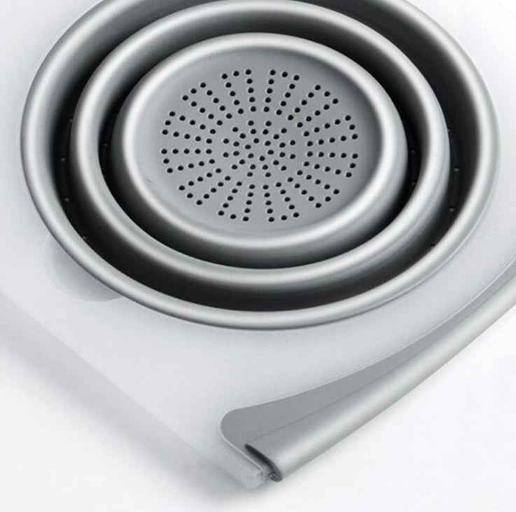 3-in-1 Folding Chopping Board, Drain Basket & Sink Prep Tray - Nestek product image