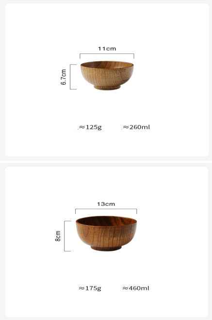 Japanese Style Wooden Rice, Soup & Salad Bowl - Nestek product image