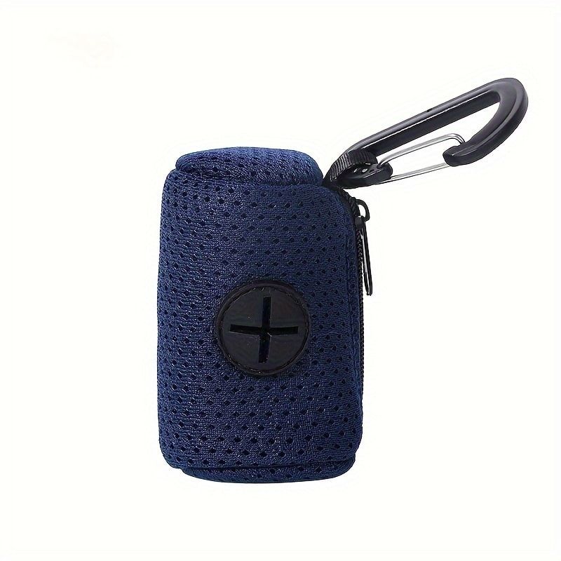 Portable Dog Poop Bag Holder & Dispenser with Carabiner Clip