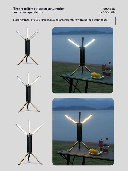 Black Outdoor Telescopic Camping Light