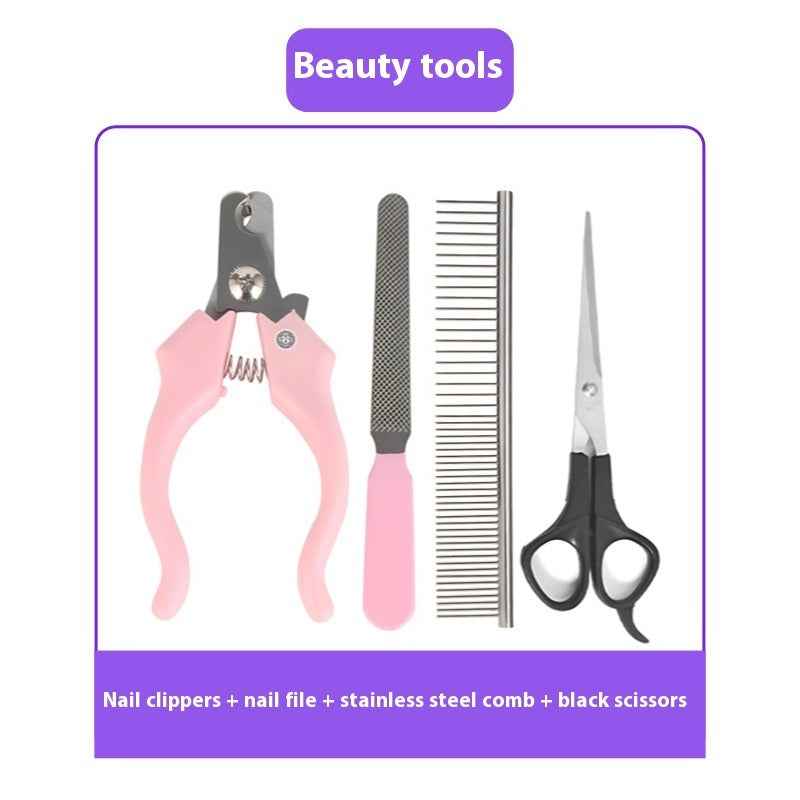Ultimate Pet Grooming Kit: Clippers, Nail Trimmer, File & Steel Comb for Happy Pets
