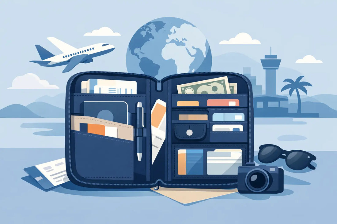 Travel Document Holder with Compartments