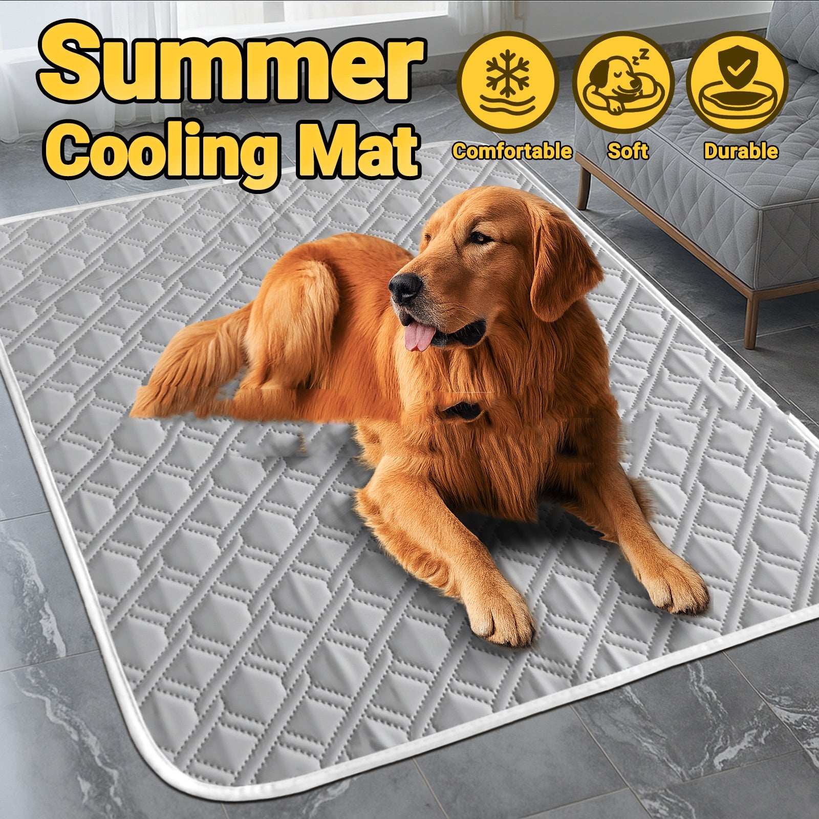 Pet cooling mat for warm weather comfort