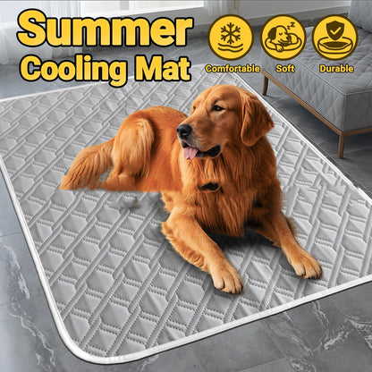 Pet cooling mat for warm weather comfort
