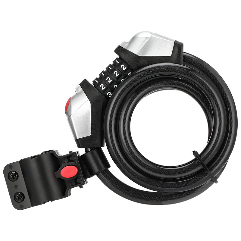 4-digit bicycle cable lock with light product image 3