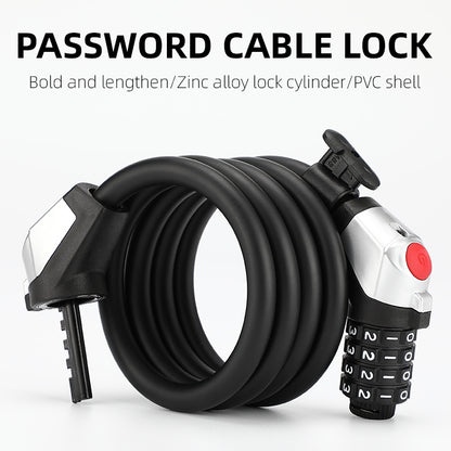 4-digit bicycle cable lock with light product image 5