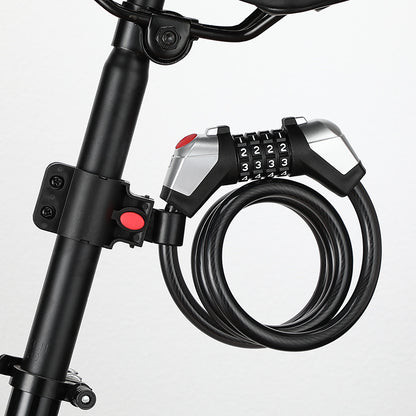 4-digit bicycle cable lock with light product image 1