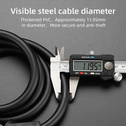 4-digit bicycle cable lock with light product image 2