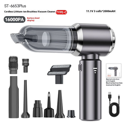 19,000Pa cordless handheld car vacuum and air blower in gun grey
