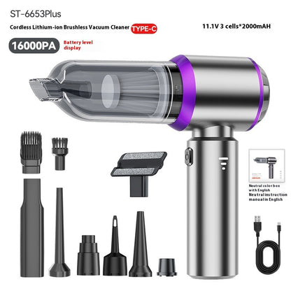 19,000Pa cordless handheld car vacuum and air blower in gun grey
