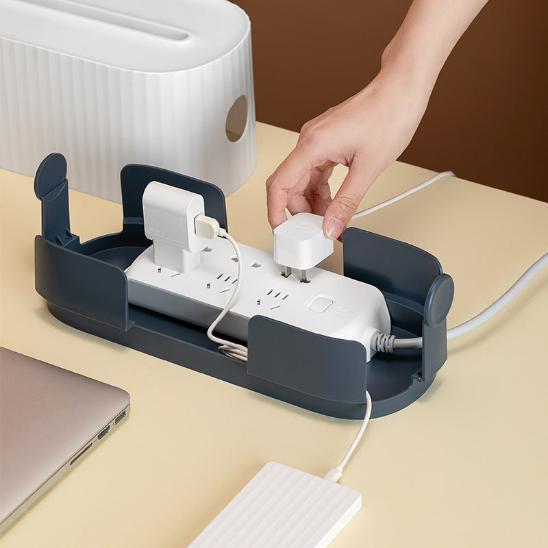 Power strip cable storage box open lid view