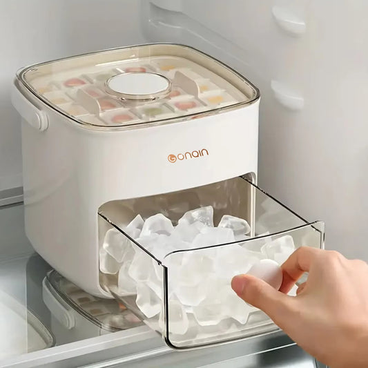 48-cube ice tray with freezer storage box