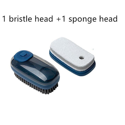 Automatic soap-dispensing cleaning brush close-up view