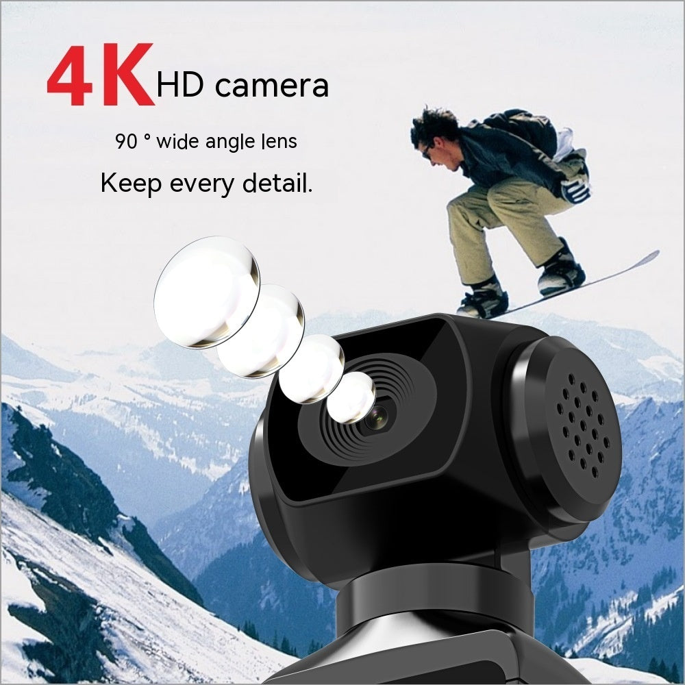 Rotating pocket action camera side view