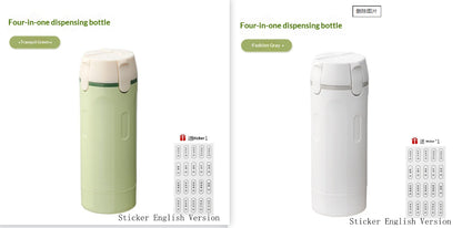 Four-compartment travel liquid dispenser