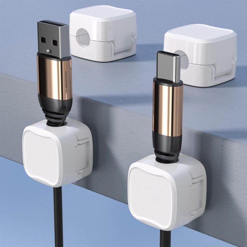 Cord organiser clips for USB and charging leads