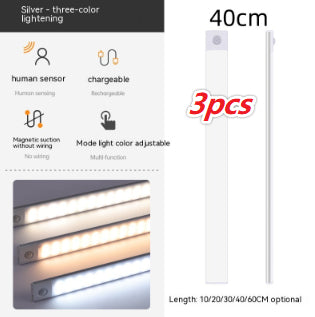 Rechargeable magnetic sensor light for indoor use
