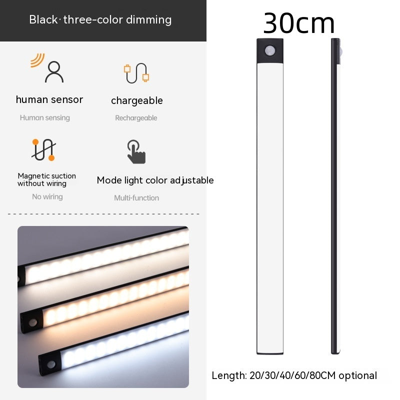 Motion sensor cabinet light for under shelf lighting