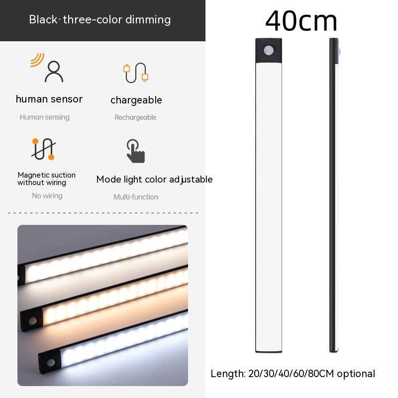 Nestek wireless cabinet light in black finish
