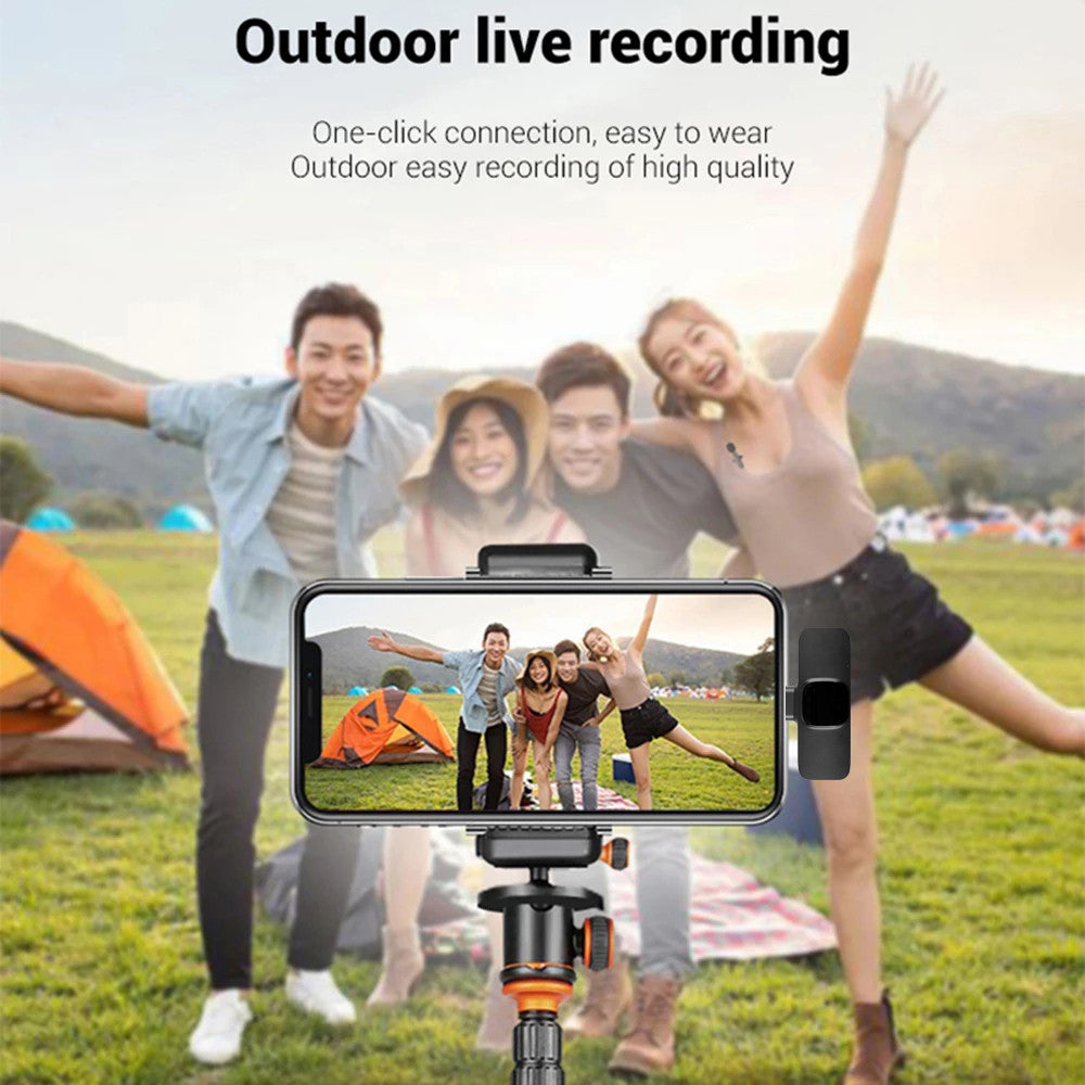 Wireless microphone kit for livestreaming and interviews