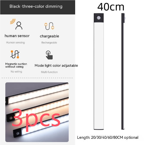 Nestek wireless cabinet light in silver finish