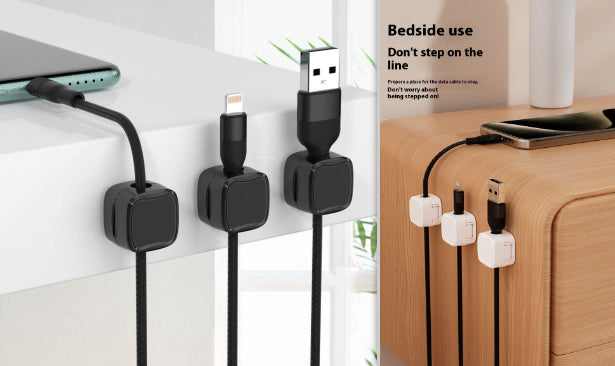 Low-profile magnetic cable organiser design