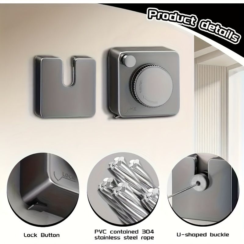 Wall-Mounted Adjustable Clothes Drying Rack – Space-Saving Laundry Organiser