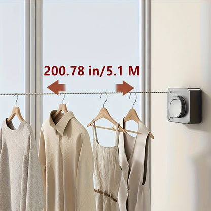 Wall-Mounted Adjustable Clothes Drying Rack – Space-Saving Laundry Organiser