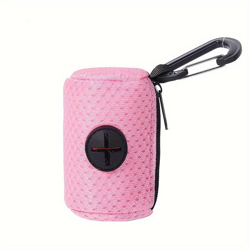 Portable Dog Poop Bag Holder & Dispenser with Carabiner Clip