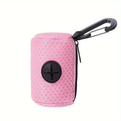 Portable Dog Poop Bag Holder & Dispenser with Carabiner Clip
