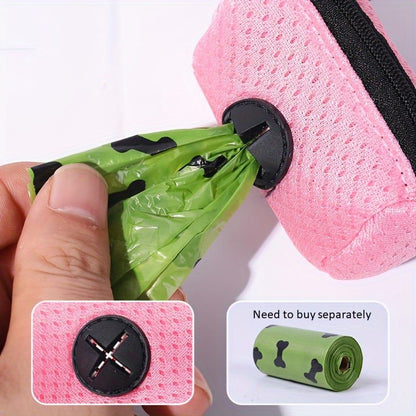 Portable Dog Poop Bag Holder & Dispenser with Carabiner Clip
