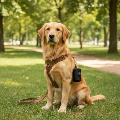 Portable Dog Poop Bag Holder & Dispenser with Carabiner Clip