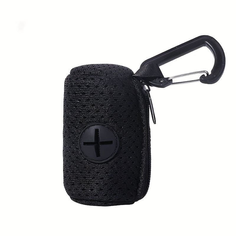 Portable Dog Poop Bag Holder & Dispenser with Carabiner Clip