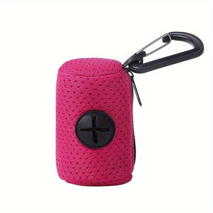 Portable Dog Poop Bag Holder & Dispenser with Carabiner Clip