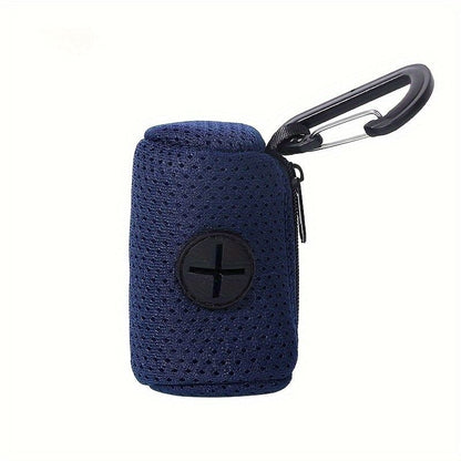 Portable Dog Poop Bag Holder & Dispenser with Carabiner Clip