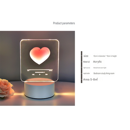 Creative Romantic Home Gift Set - Pink Dual Spray USB Humidifier with  Warm LED Night Light and White Acrylic Decorative Ambient Lamp