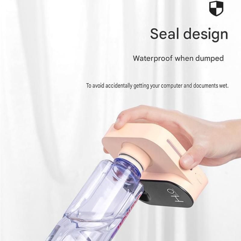 Green Mini Camera Humidifier, USB Rechargeable Portable Water Bottle Humidifier with LED Night Light