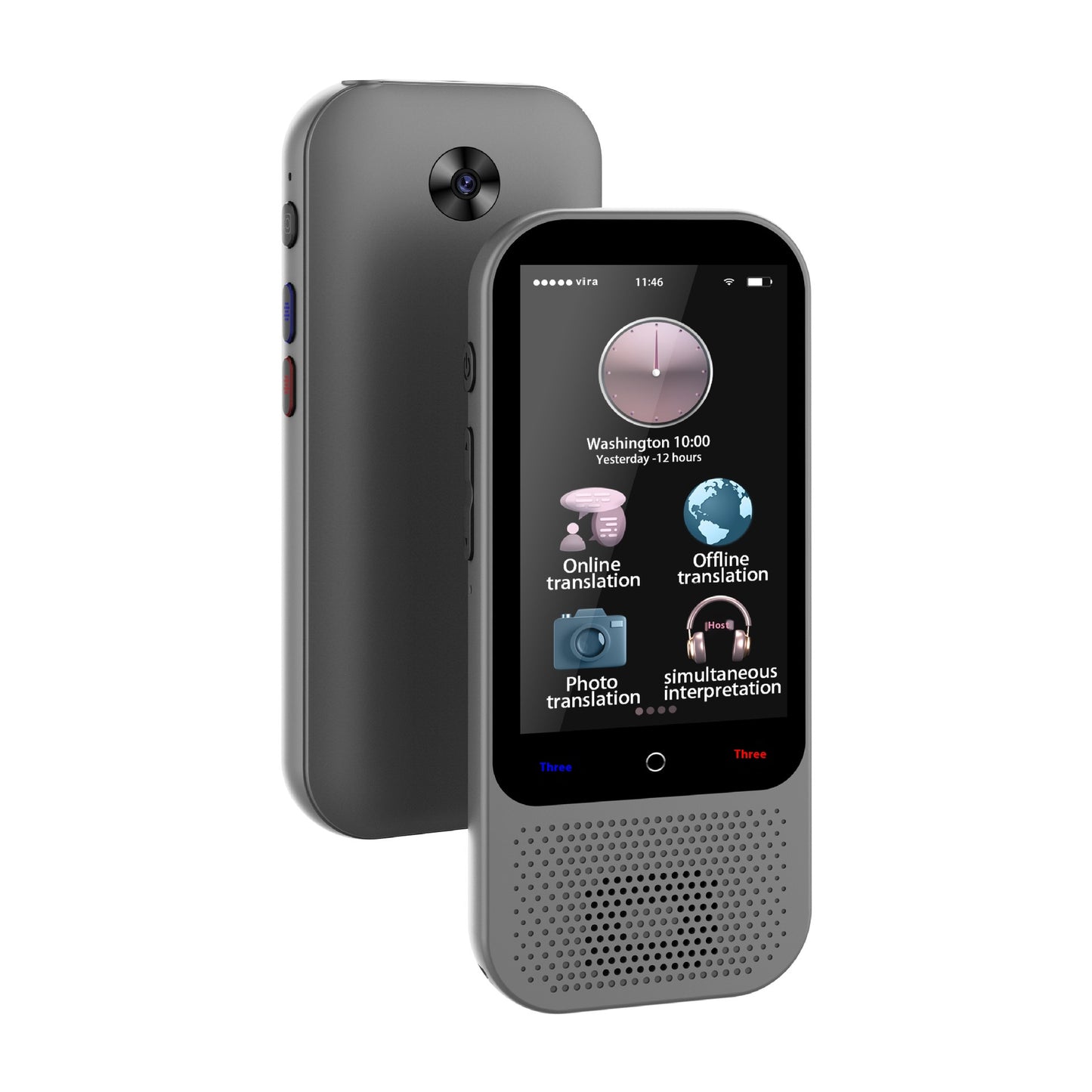 Portable translator device variant display