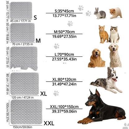 Pet cooling pad for crate or floor use