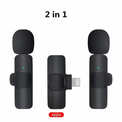 Wireless microphone package with cable and receiver