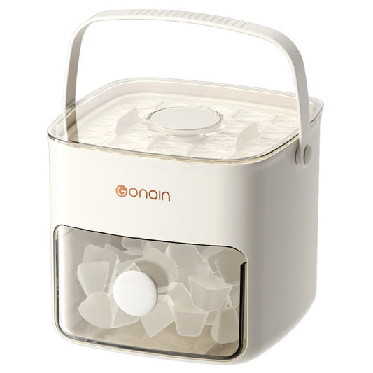 48-cube ice tray lid and storage box detail