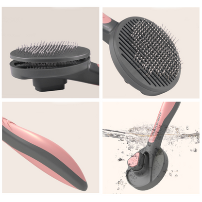 Self-Cleaning Pet Grooming Brush – Deshedding Comb for Cats & Dogs