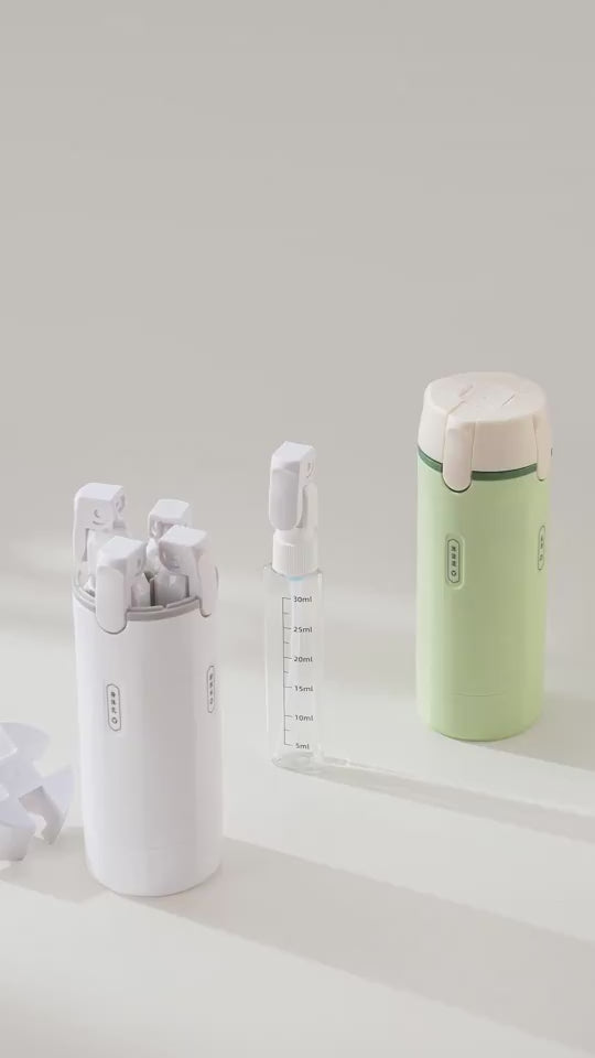 Portable travel bottle filling demonstration