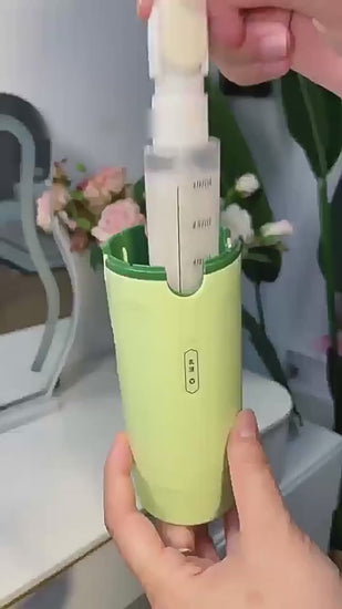 4-in-1 travel toiletry dispenser demonstration video