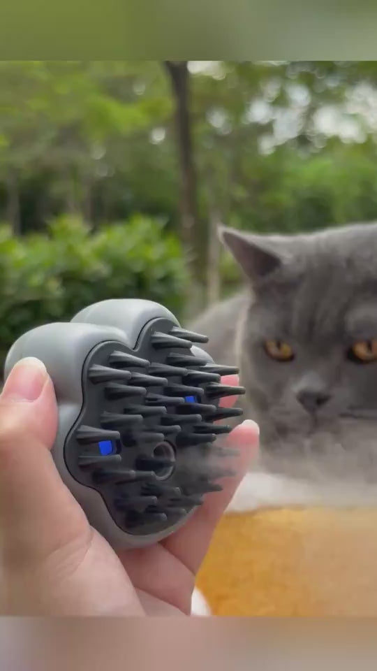 Pet steam grooming brush product video 5